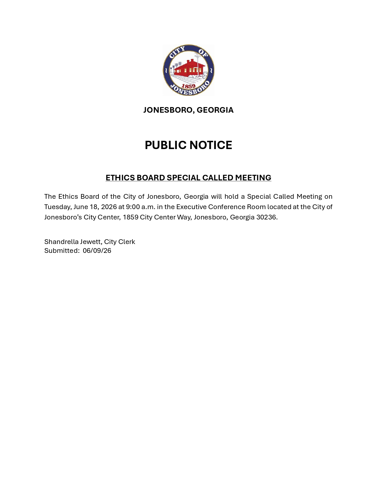 PUBLIC NOTICE 